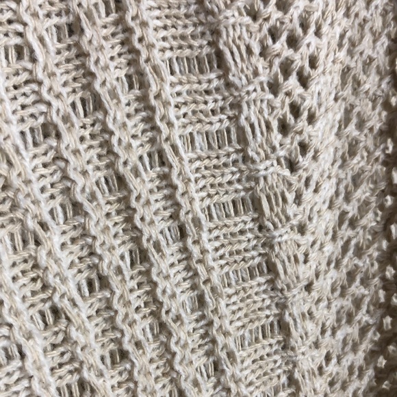 PURA MODA | Women’s Cream L/S Open Front Waterfall Knit Cardigan size XL {NEW} - Picture 8 of 13